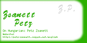 zsanett petz business card